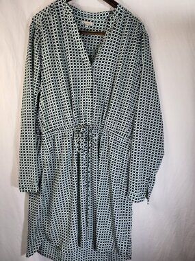 Gap Designed & Crafted‎ Split Neck Dress – Geometric Print, Size XXL